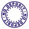 Scratched Textured NO DEPOSIT Round Stamp Seal