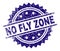 Scratched Textured NO FLY ZONE Stamp Seal