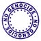 Scratched Textured NO GENOCIDE Round Stamp Seal