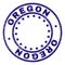 Scratched Textured OREGON Round Stamp Seal