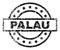 Scratched Textured PALAU Stamp Seal
