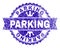 Scratched Textured PARKING Stamp Seal with Ribbon