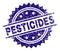 Scratched Textured PESTICIDES Stamp Seal