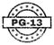 Scratched Textured PG-13 Stamp Seal