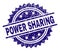 Scratched Textured POWER SHARING Stamp Seal