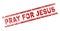 Scratched Textured PRAY FOR JESUS Stamp Seal
