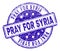 Scratched Textured PRAY FOR SYRIA Stamp Seal