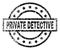 Scratched Textured PRIVATE DETECTIVE Stamp Seal