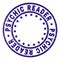 Scratched Textured PSYCHIC READER Round Stamp Seal