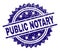 Scratched Textured PUBLIC NOTARY Stamp Seal