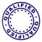Scratched Textured QUALIFIED Round Stamp Seal