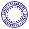 Scratched Textured QUALITY STANDARDS Round Stamp Seal