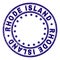 Scratched Textured RHODE ISLAND Round Stamp Seal