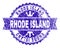 Scratched Textured RHODE ISLAND Stamp Seal with Ribbon