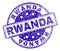 Scratched Textured RWANDA Stamp Seal