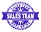 Scratched Textured SALES TEAM Stamp Seal with Ribbon