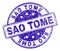 Scratched Textured SAO TOME Stamp Seal