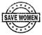 Scratched Textured SAVE WOMEN Stamp Seal