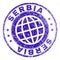 Scratched Textured SERBIA Stamp Seal