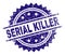 Scratched Textured SERIAL KILLER Stamp Seal