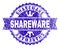 Scratched Textured SHAREWARE Stamp Seal with Ribbon