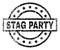 Scratched Textured STAG PARTY Stamp Seal
