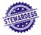 Scratched Textured STEWARDESS Stamp Seal