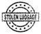 Scratched Textured STOLEN LUGGAGE Stamp Seal
