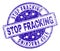 Scratched Textured STOP FRACKING Stamp Seal