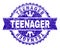 Scratched Textured TEENAGER Stamp Seal with Ribbon
