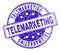 Scratched Textured TELEMARKETING Stamp Seal