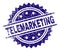 Scratched Textured TELEMARKETING Stamp Seal