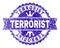 Scratched Textured TERRORIST Stamp Seal with Ribbon