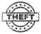 Scratched Textured THEFT Stamp Seal
