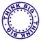 Scratched Textured THINK BIG Round Stamp Seal