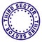 Scratched Textured THIRD SECTOR Round Stamp Seal