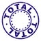 Scratched Textured TOTAL Round Stamp Seal