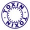 Scratched Textured TOXIN Round Stamp Seal