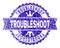 Scratched Textured TROUBLESHOOT Stamp Seal with Ribbon