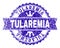 Scratched Textured TULAREMIA Stamp Seal with Ribbon