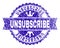 Scratched Textured UNSUBSCRIBE Stamp Seal with Ribbon