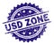 Scratched Textured USD ZONE Stamp Seal