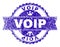 Scratched Textured VOIP Stamp Seal with Ribbon