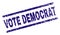 Scratched Textured VOTE DEMOCRAT Stamp Seal