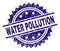 Scratched Textured WATER POLLUTION Stamp Seal