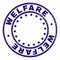 Scratched Textured WELFARE Round Stamp Seal