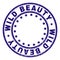 Scratched Textured WILD BEAUTY Round Stamp Seal