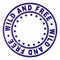 Scratched Textured WILD AND FREE Round Stamp Seal