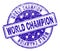 Scratched Textured WORLD CHAMPION Stamp Seal