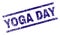 Scratched Textured YOGA DAY Stamp Seal